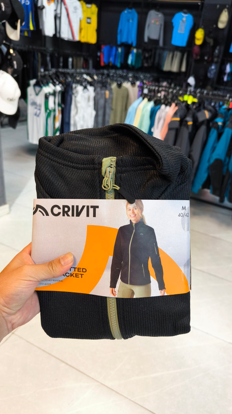 سویشرت ورزشی مشکی زنانه داخل پلار برند کرویت، crivit