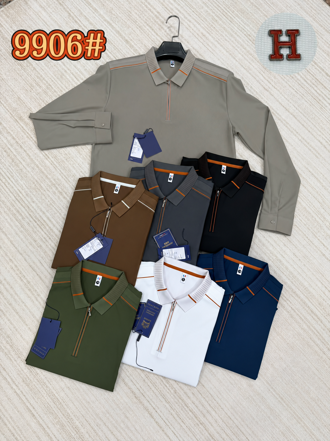 پلو شرت نیمزیپ آستین دار وارداتیpolo shirt